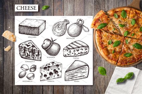 Pizza Ingredients Collection | Pizza ingredients, Pizza design, Food illustrations