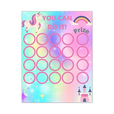 Magical Unicorn Reward Chart With Sparkly Stickers - vrogue.co