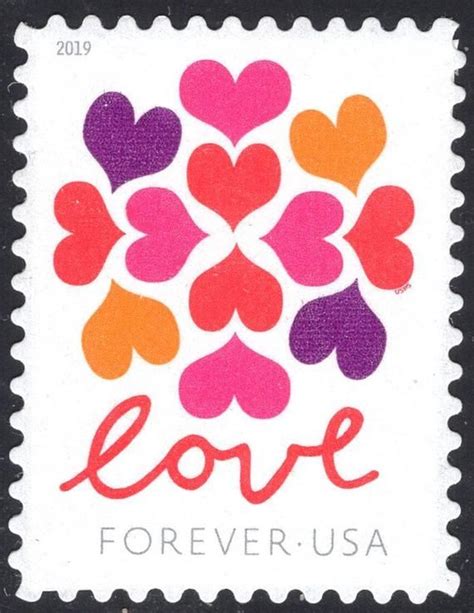 10 Hearts Blossom Unused Forever LOVE postage Stamps Mail | Etsy in 2021 | Forever stamps ...