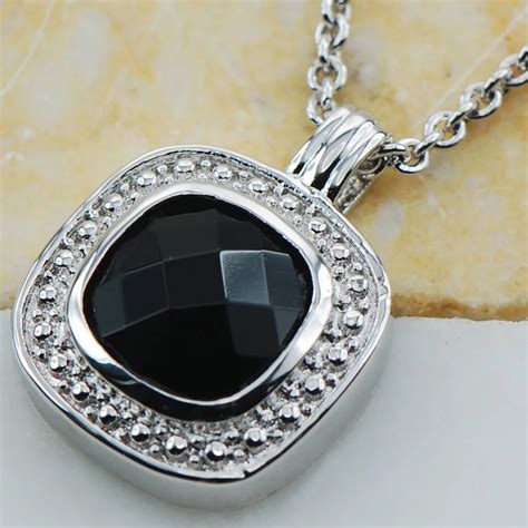 Black Onyx 925 Sterling Silver Fashion Jewelry Pendant TE612-in Pendants from Jewelry ...