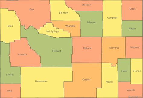 Wyoming Map and Wyoming Satellite Images