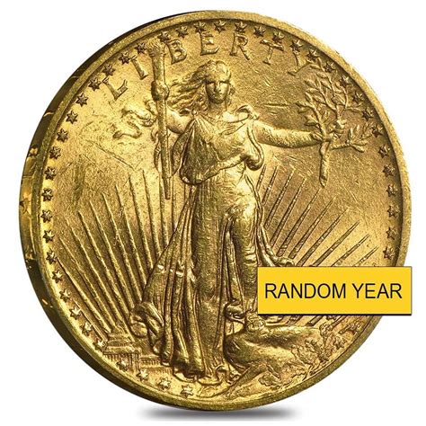 Saint Gaudens $20 Gold Double Eagle Coin - Brilliant Uncirculated USA ...