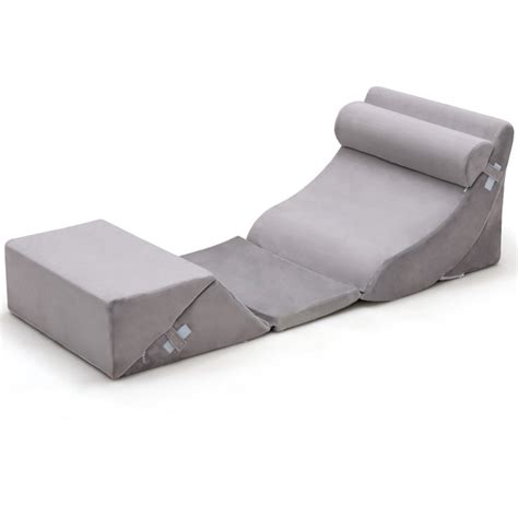 6 Pieces Bed Wedge Pillow Set for Neck Back and Leg Pain Relief - Costway