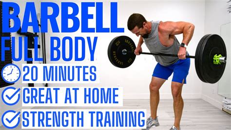 20 Minute Full Body Barbell Workout - At Home Barbell Workout - YouTube