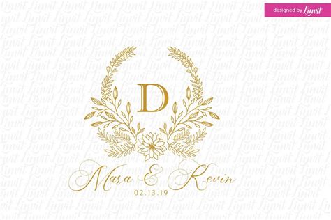 Floral Wedding Logo | Custom wedding monogram, Wedding logos, Wedding logo design