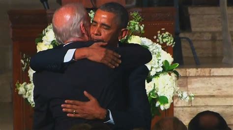 Obama hugs, kisses Biden after eulogy - CNN Video