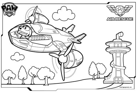 Paw Patrol Air Patroller Coloring Page - Free Printable Coloring Pages