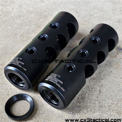 .17 HMR Muzzle Brake Compensator Ruger Precision Rimfire RPR .17 HMR 1/2-28 TPI - CX3TACTICAL™