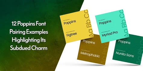 12 Poppins Font Pairing Examples Highlighting Its Subdued Charm