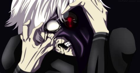 Download Kakuja (Tokyo Ghoul) Mask White Eyes White Hair Ken Kaneki ...