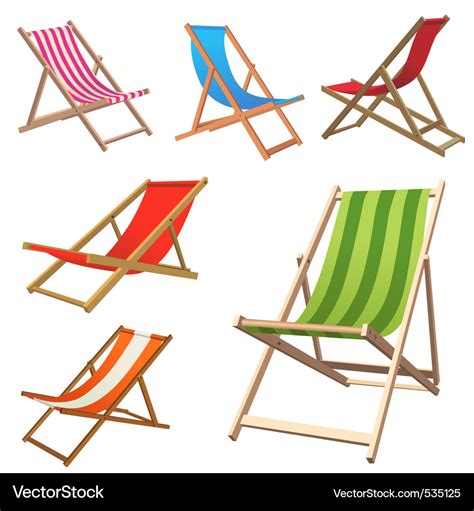 Beach chair Royalty Free Vector Image - VectorStock