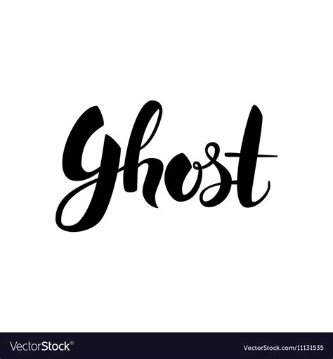 Ghost handwritten lettering Royalty Free Vector Image