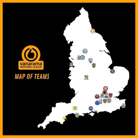 A map of all the teams competing in... - Non League Football