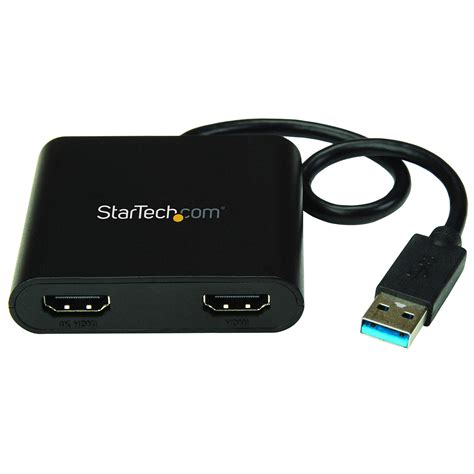 Buy StarTech.com USB 3.0 to Dual HDMI Adapter - 1x 4K 30Hz & 1x 1080p - External Video ...