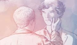 Johnlock kiss. Sooo cute! --- ASDFGHJKL XD XD XD SO CUTE | Sherlock fanart, Johnlock, Johnlock ...