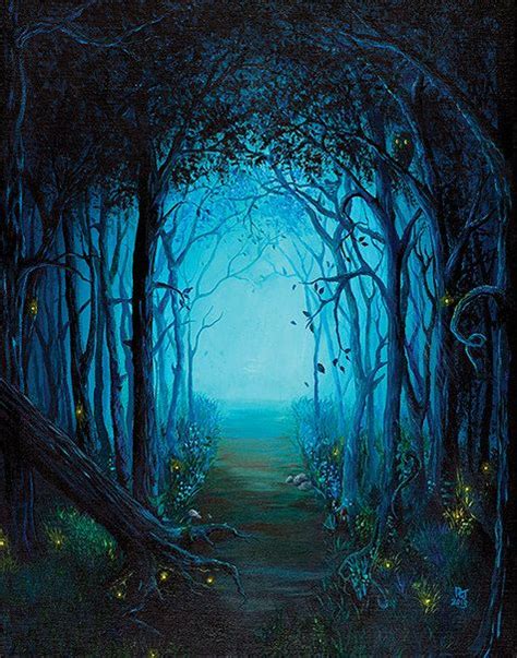 Blue Forest An ORIGINAL Acrylic Painting 14x18 by by BecksDesigns, $200.00 | Fantasy art ...