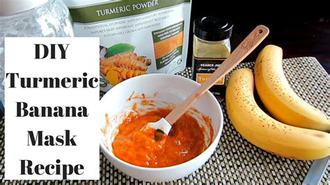 DIY TURMERIC - BANANA FACE MASK. BEST ACNE TREATMENT. - YouTube