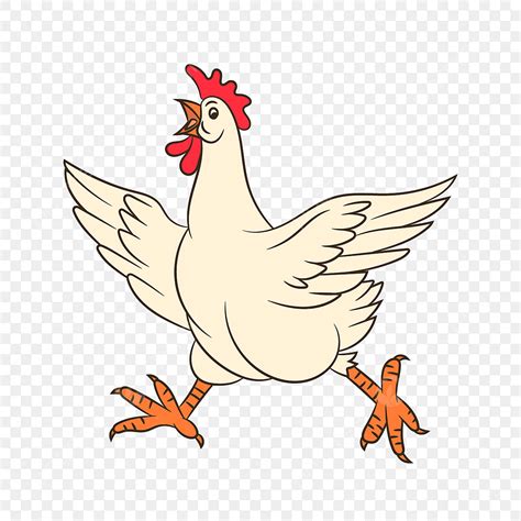 Scare Vector Design Images, Scared Chicken Running, Hen, Chicken, Poultry PNG Image For Free ...