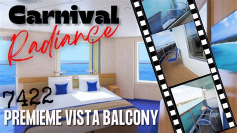 Carnival Radiance Premium Vista Balcony Cabin | 7422 | - YouTube