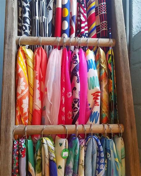 Ladder scarf storage | Scarf storage, Scarf display, Wardrobe storage