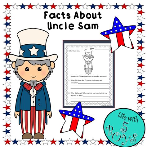 American Symbols Worksheets- Uncle Sam - Classful