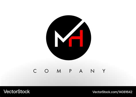 Mh logo letter design Royalty Free Vector Image