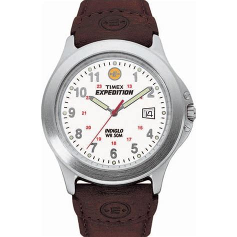Timex T443819J Men's Expedition Metal Field Brown Leather Strap Watch - 15126283 - Overstock.com ...