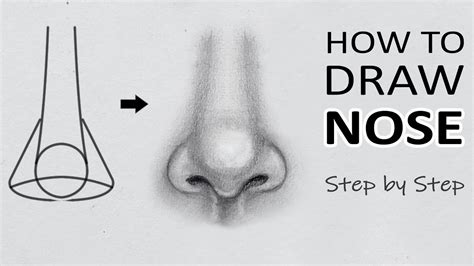 How to Draw Realistic NOSE | Easy Nose Shading Technique for beginners | Nose Sketch - ART Tube ...