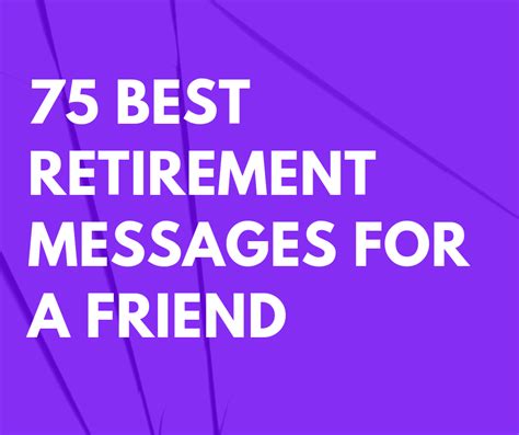 Retirement message to a friend | Early Retirement