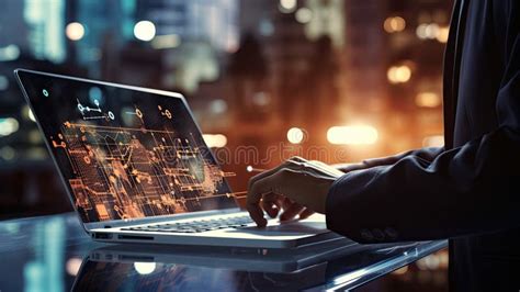 Person Typing on a Laptop Typing on Laptop Stock Illustration - Illustration of person, typing ...