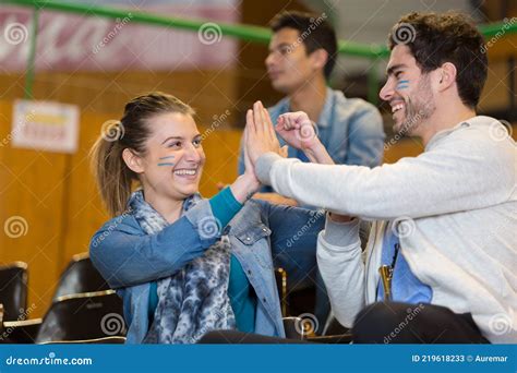 Stadium Fans Cheering for Their Team Stock Image - Image of ...