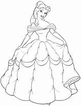 Disney Princess Coloring Page Belle sketch template