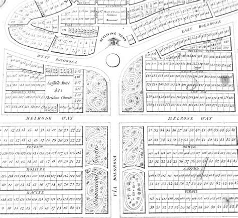 Old-map-of-plots-at-Cypress-Hills-Cemetery - Cypress Hills Cemetery