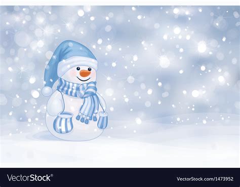 Snowman background Royalty Free Vector Image - VectorStock