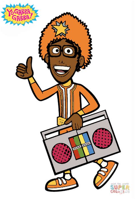 Yo Gabba Gabba! Dj Lance Rock Colorïng Page | Free Prïntable - Yo Gabba Gabba Fan Art (43992773 ...