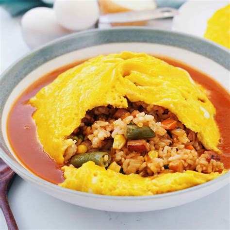 Spam Omurice (Japanese Omelette Rice) - Christie at Home