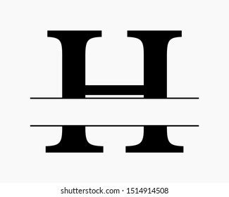 Split Uppercase Letter Initial Monogram Design Stock Vector (Royalty ...