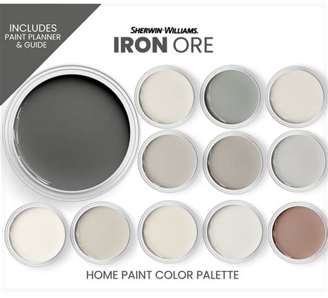 Iron Ore Paint Color Palette With Coordinating Colors to Use - Etsy Ireland