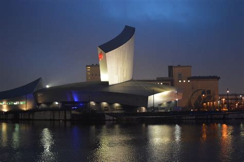 Imperial War Museum North, Manchester at dusk. Architect Daniel Libeskind. One of my favourite ...