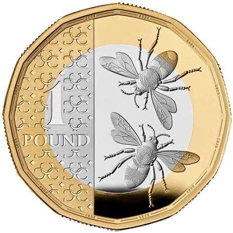 One Pound 2023 Bees, Coin from United Kingdom - Online Coin Club