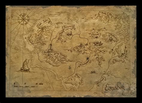 Bilbo's Map of Eriador by amegusa on DeviantArt