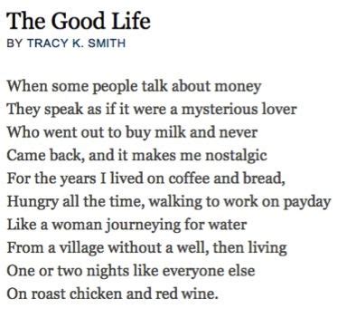 The Good Life - Tracy K Smith | Words, Poems, Poetic paintings