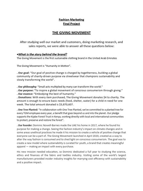 The Giving Movement | PDF