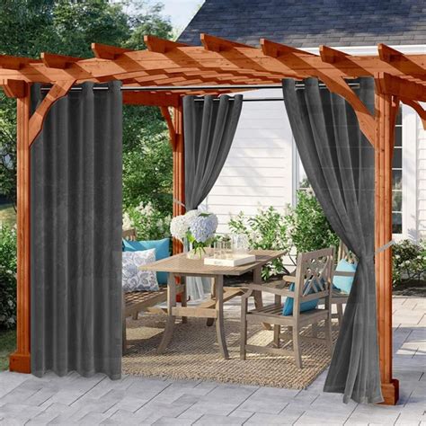 Leonard Patio Decor/ Outdoor Curtains for Patio Waterproof Outdoor Curtain Gazebo Curtains ...