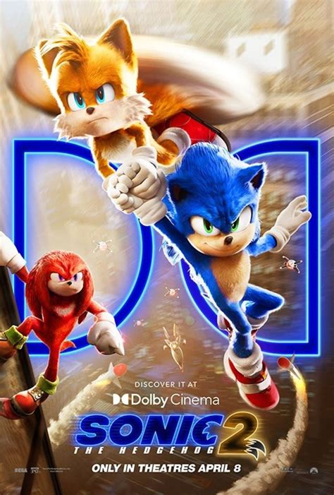 Sonic the Hedgehog 2 Dolby Poster Sees Knuckles Chasing Sonic & Tails