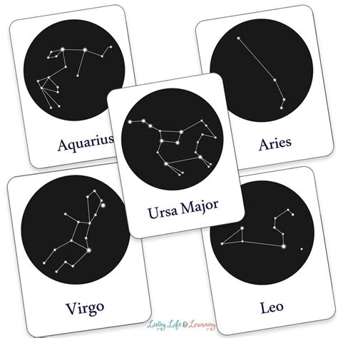 Printable Constellation Lacing Cards