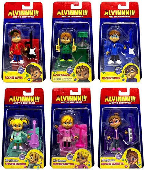 Alvin and The Chipmunks & Chipettes Complete Action Figure Set of 6