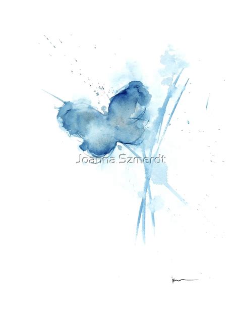 "Butterfly art print watercolor painting, baby room ideas blue ...