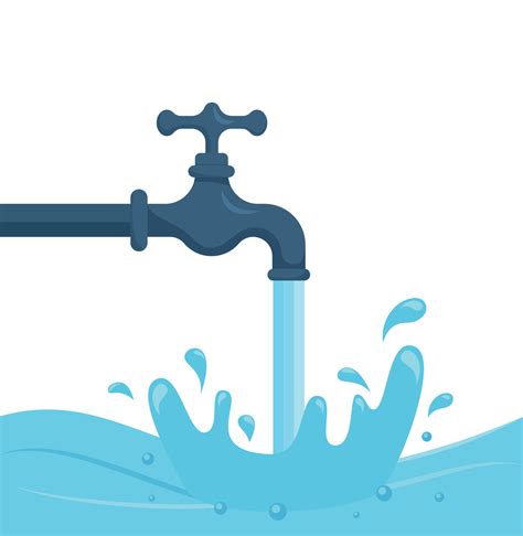 Water tap with a drop of pure water, logo, icon. Vector illustration ...