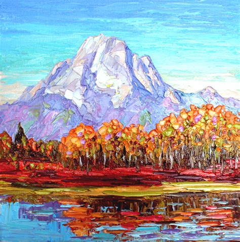 Grand Teton Painting Wyoming Original Art National Park Art - Inspire ...